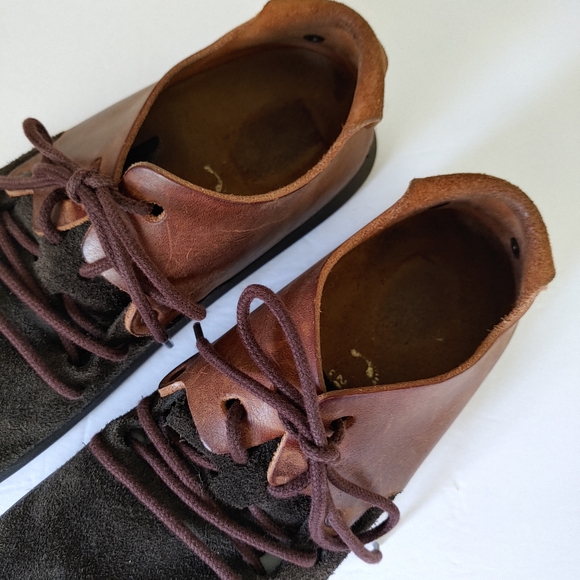 Birkenstock Montana Plus Suede Oiled Leather Shoes Size 9 9.5 Brown Two Tone - Picture 9 of 14